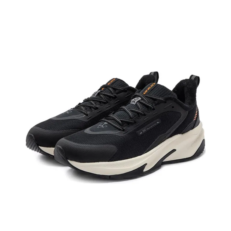 361° Ride The Mountain Anti Slip Wear Resistant Low Top Casual Running Shoes Men's Black White Orange-2