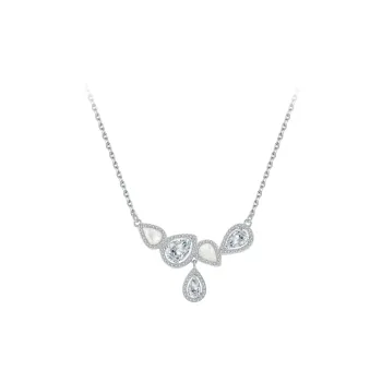 BABYBEI 925 Sterling Silver Mother Of Pearl Necklaces Women's