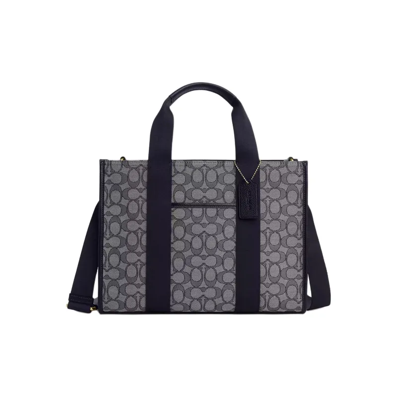 COACH Smith Jacquard Tote Bag Shopping Bag Crossbody One Shoulder Handbags Large Size Women's Midnight Navy-0