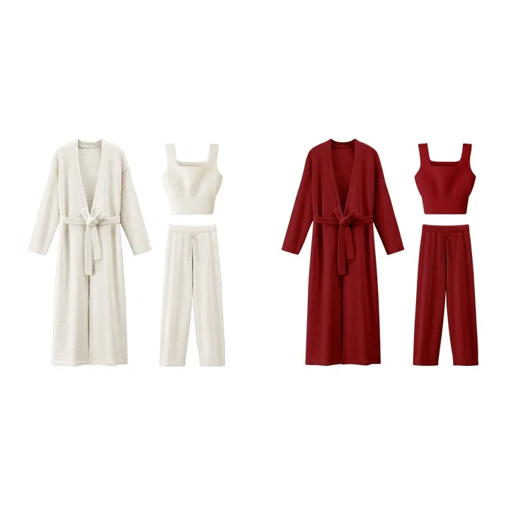 LUCKMEEY Sleep Robe Pajama Set Women's-8