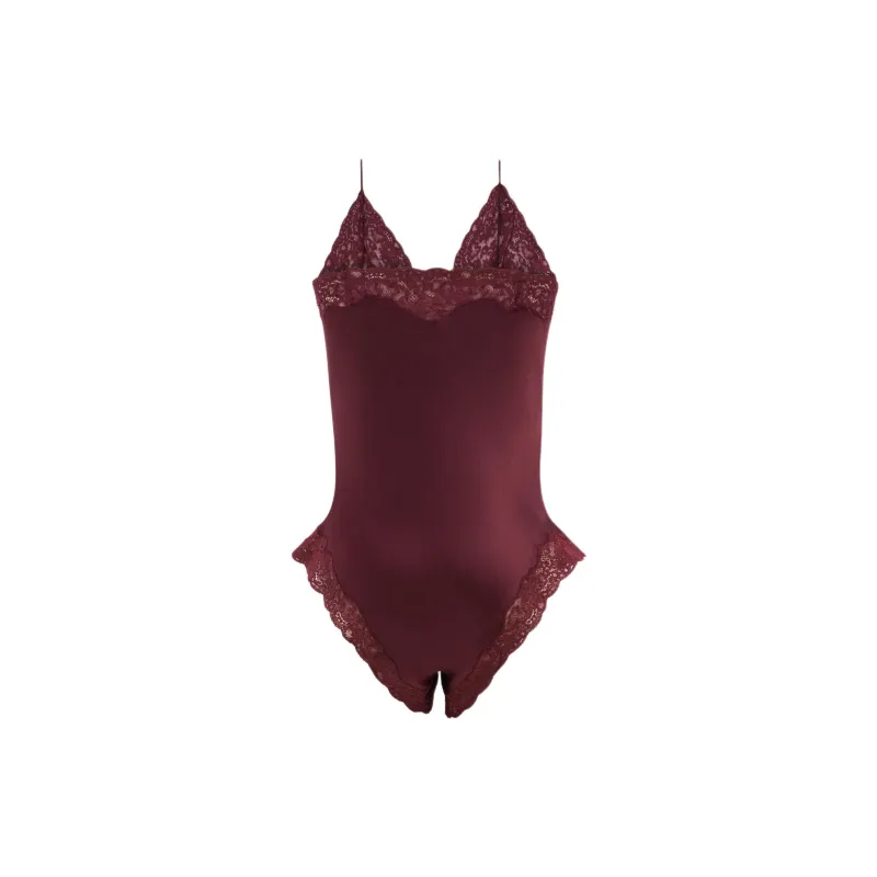 SAINT LAURENT SS24 Jumpsuit Women's Bordeaux-1