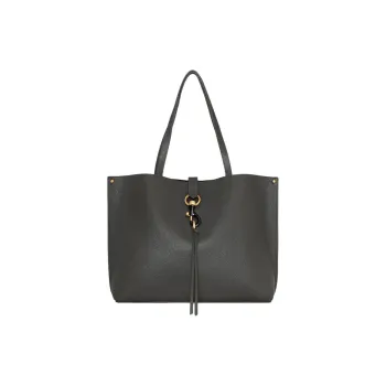 REBECCA MINKOFF Leather Tote Bag Shopping Bag Handbag Women's Gray