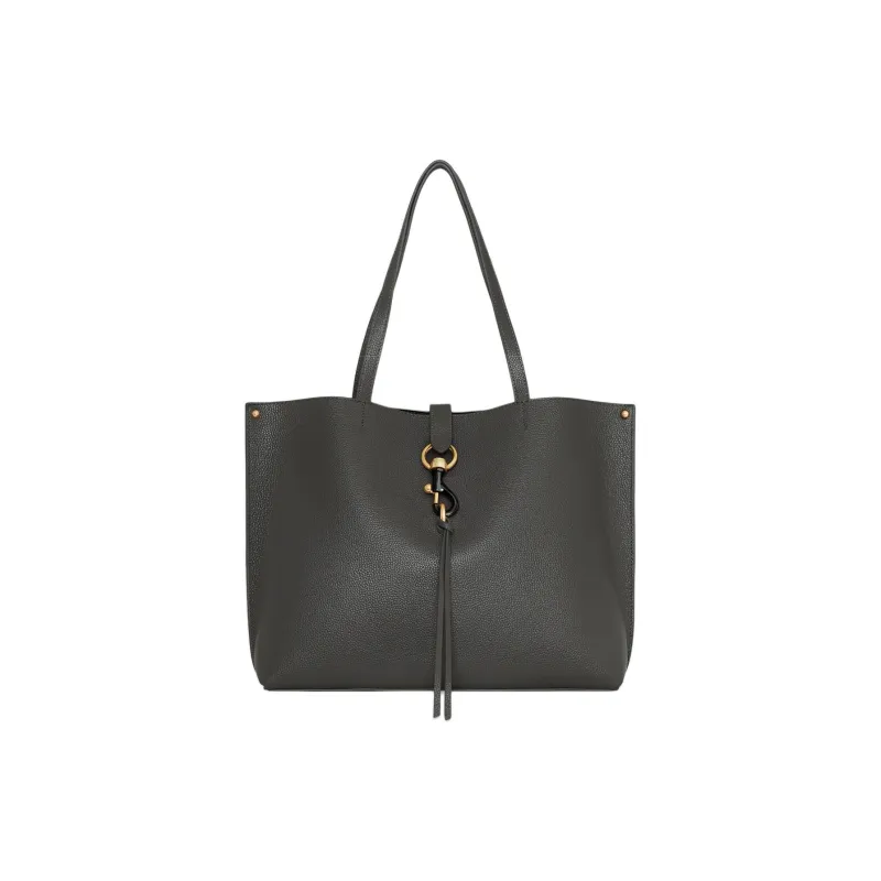 REBECCA MINKOFF Leather Tote Bag Shopping Bag Handbag Women's Gray-0