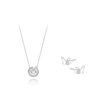 KUMET Zircon Necklaces Women's Couple Birthday Gift For Anniversary