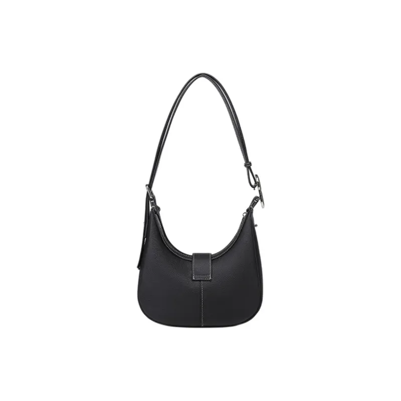 GELANNI Cow Leather Shoulder Bag Regular Women's Ecru/Black/Brown-6