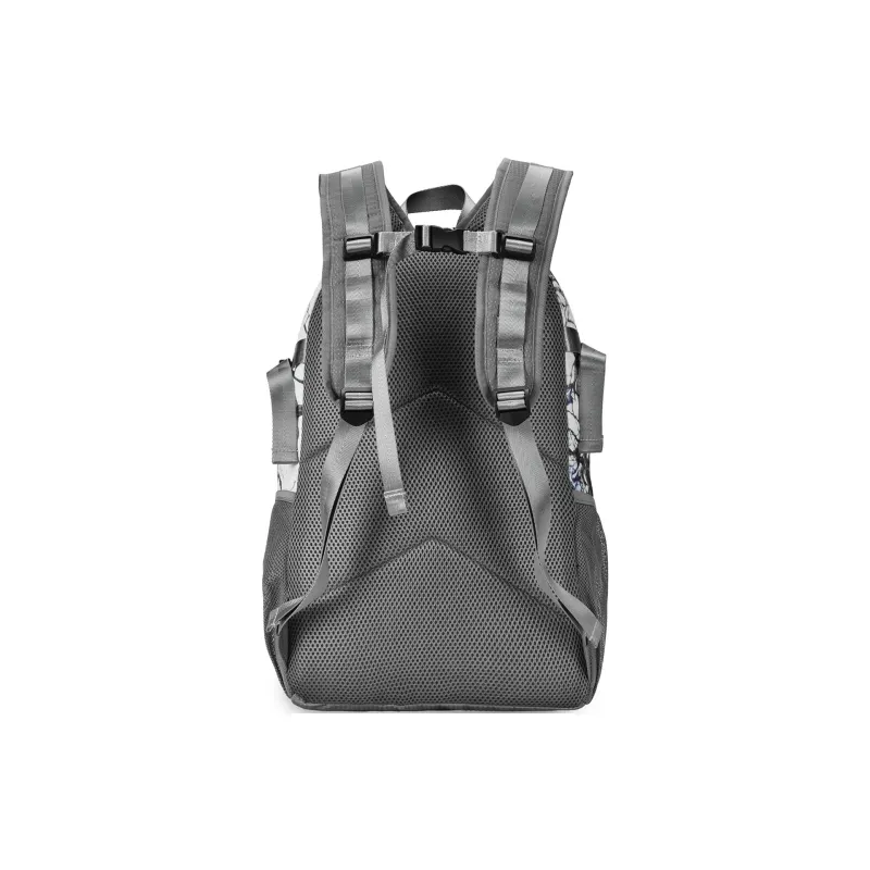 FINITE LOOP Recycled Material Students Backpack Unisex Gray-2