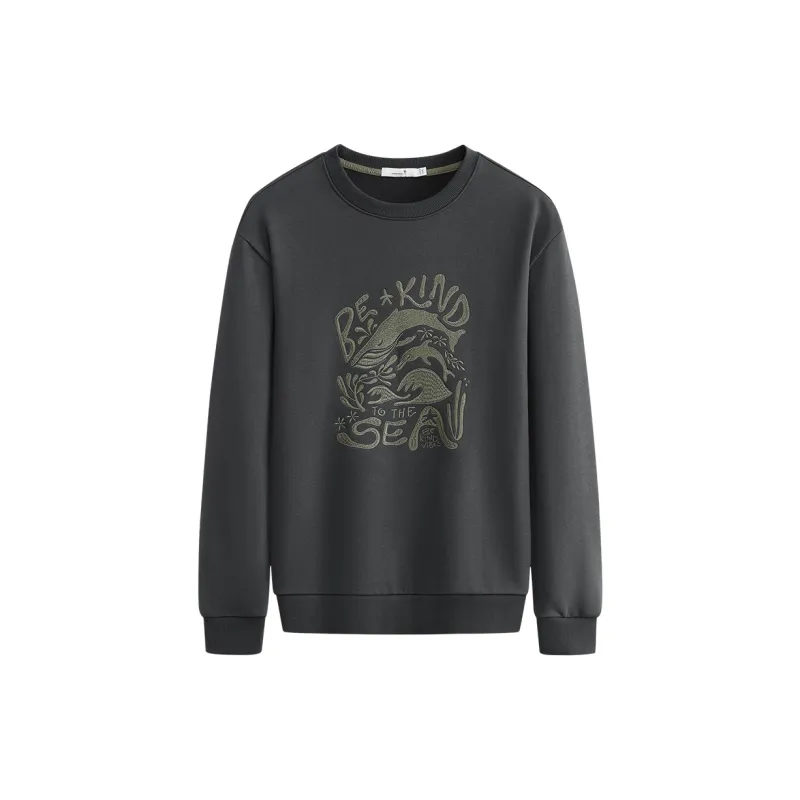 Dance With Wolves Sweatshirt Men's Dark Gray-0