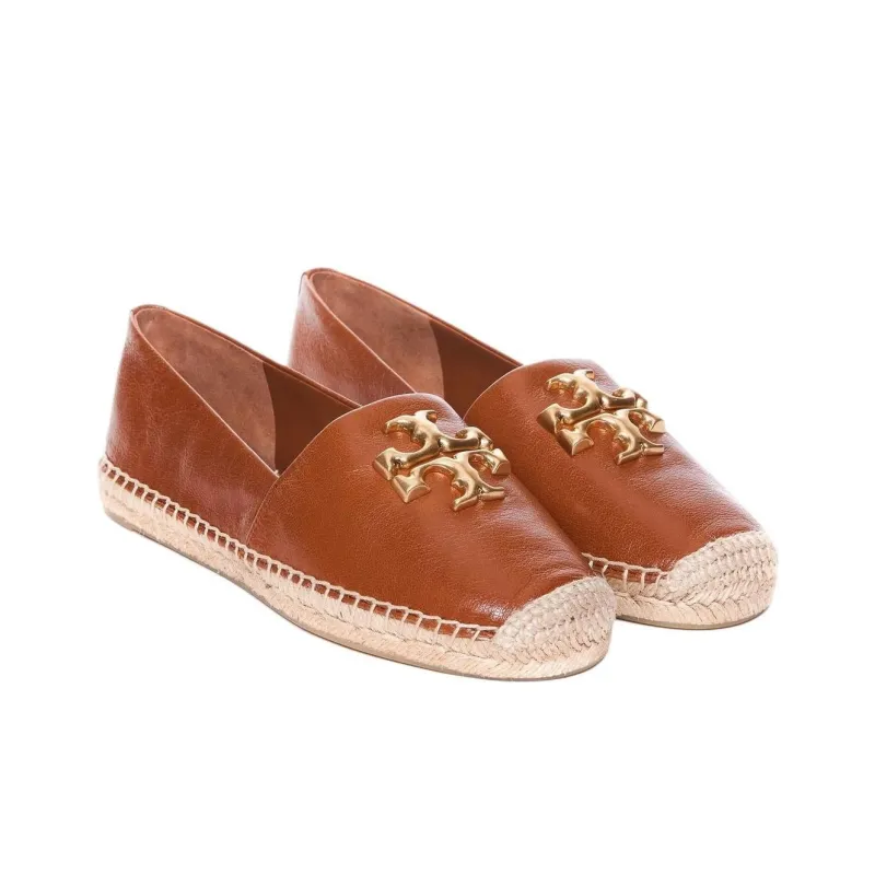 TORY BURCH Eleanor Double T-plaque Leather Espadrilles-2