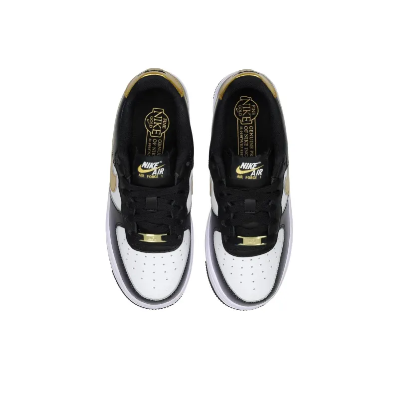Nike Air Force 1 Lv8 Anti Slip Wear Resistant Low Top Skateboard Shoes Black White Teenagers-4