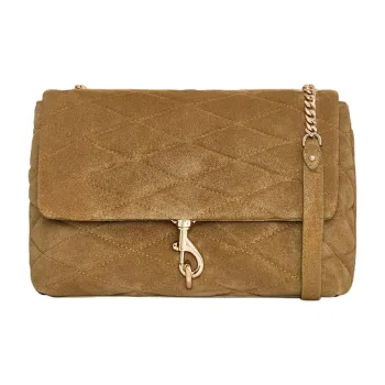 REBECCA MINKOFF Suede Leather Shoulder Bag Crossbody Bag Women's Honey