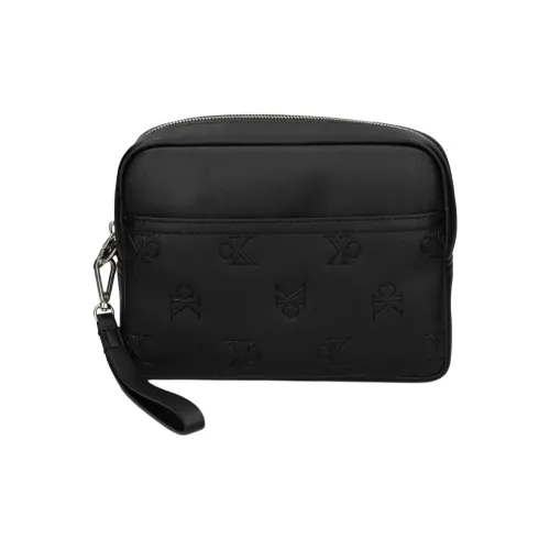 CALVIN KLEIN Polyurethane Toiletry Bags Clutches Men's Black