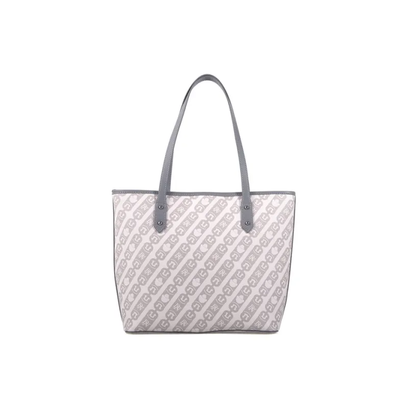 DANNYBEARJEANS Synthetic Leather, Textile Mosaic Handbag, Shoulder Bag Tubas Women's Ecru & Light Blue-2