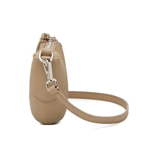 ZOOLER Top Grain Cow Leather Crossbody Bag Regular Women's Elephant Gray/Hepburn Black/Jasper/Milk White-3