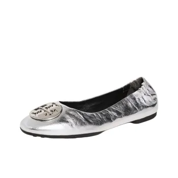 TORY BURCH Claire Flat Shoes Women's Silver