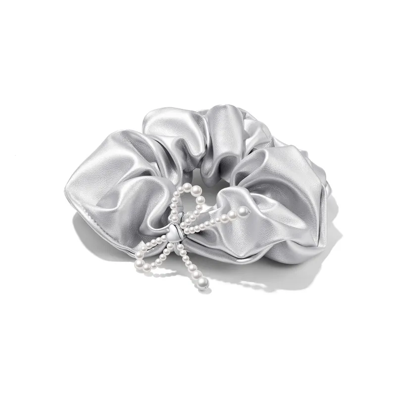 ZEGL White Gold Plated Copper Hair Tie Women's-0