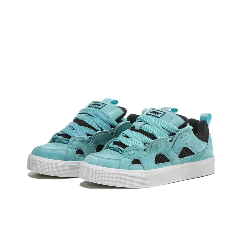 FERW Thin Chic Universe Non-slip Wear-resistant Shock Absorption Low-Top Skateboard Shoes Unisex Blue-2