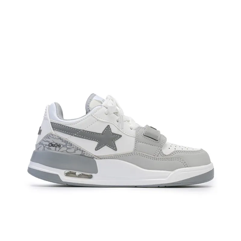 SHUXIAOBEI Slip Resistant, Abrasion Resistant, Balance, Lightweight Low Top Skateboard Shoes Unisex White-51