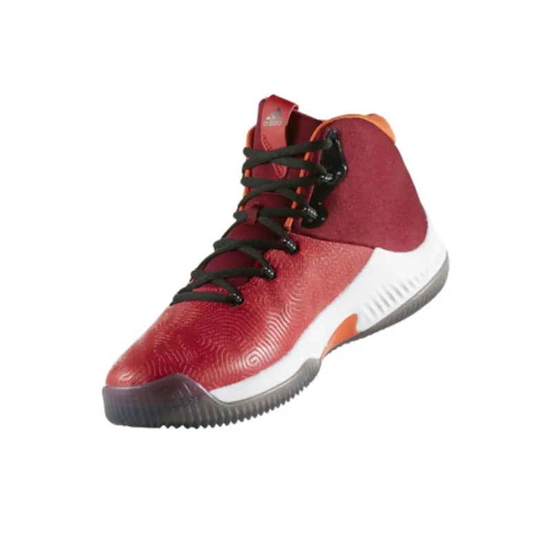 Adidas Crazy Hustle Wear-Resistant Mid-Top Basketball Shoes Men's Red-2