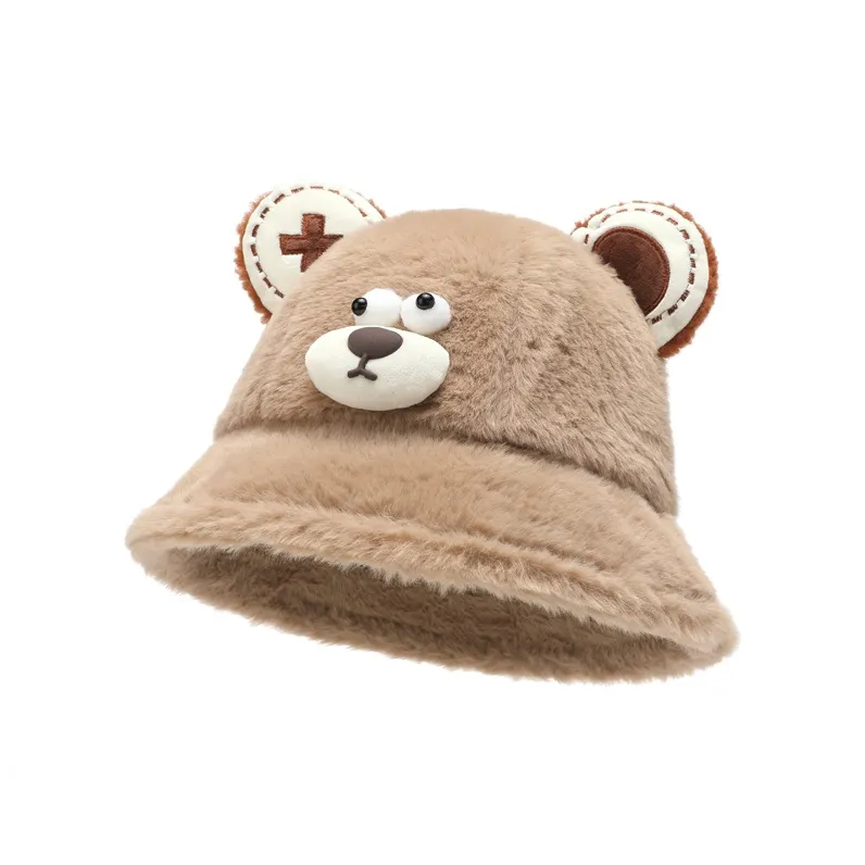 FREE RABBITⅡ Fall And Winter New Arrival Thickened Warm Bucket Hat Versatile Face Framing Bucket Hat Unisex-1