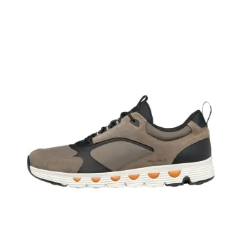GEOX Anti Slip Wear Resistant Low Top Casual Shoes Men's Brown Black