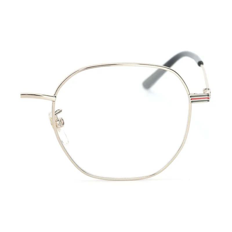 GUCCI Metal Irregular Shape Sunglasses Men's Gold-3