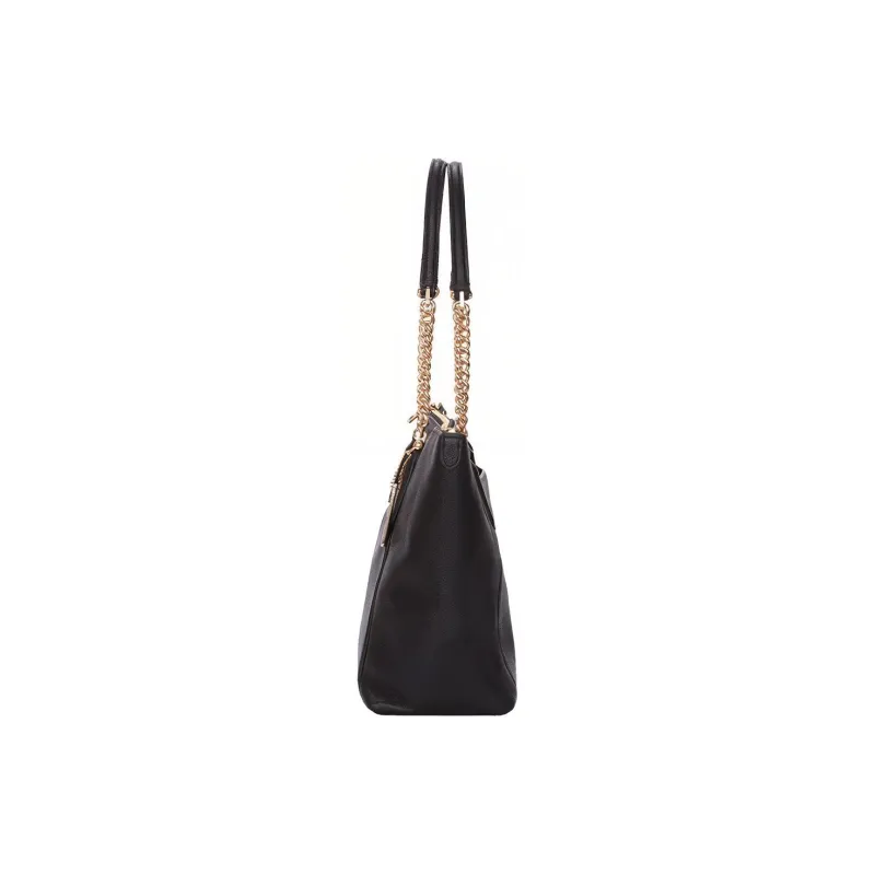 COACH Ava Cow Leather Tote One Shoulder Handbag Large Size Women's Black-2