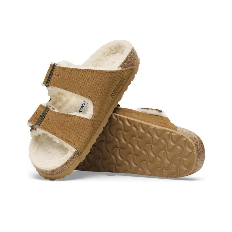 Birkenstock Arizona Shearling Slide Slippers Unisex Brown Regular-5