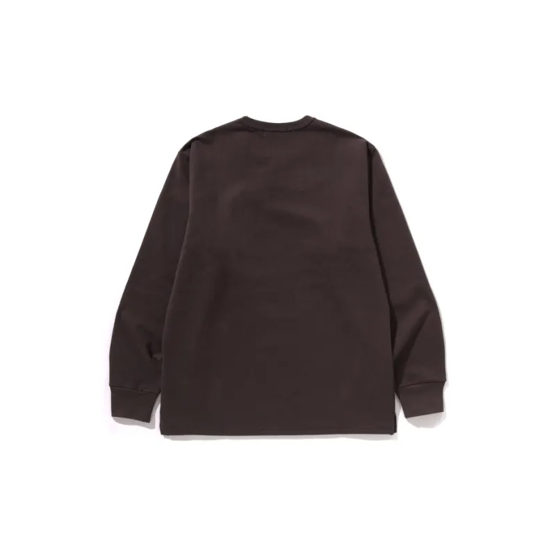A BATHING APE Head Brushed Cotton Long-Sleeve Tee-4