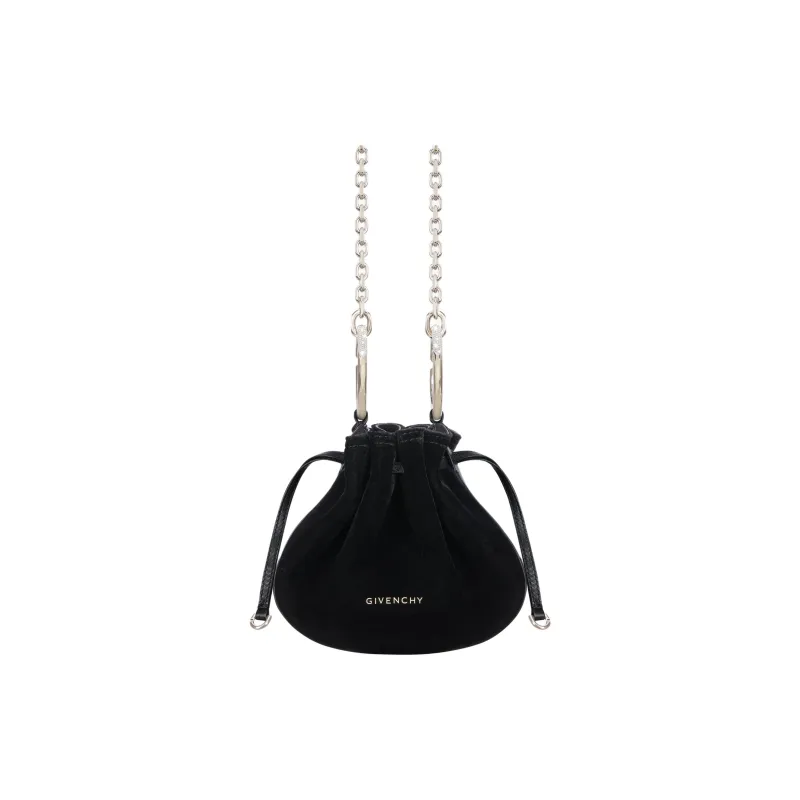 Givenchy Velvet Pumpkin Bag, Crossbody Handbag, Shoulder Bag Mini Women's Black-4