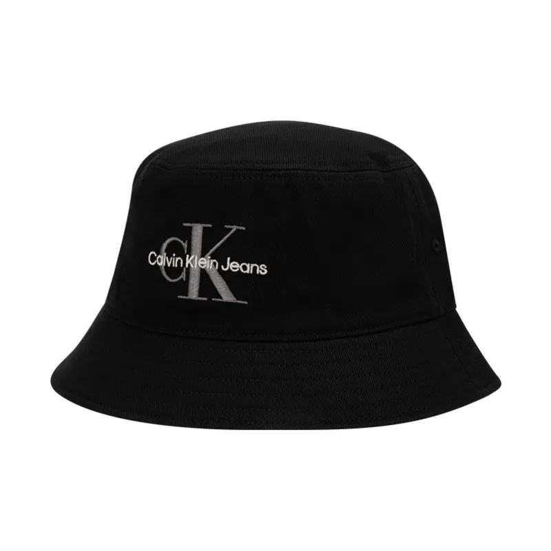 CALVIN KLEIN 100% Cotton Bucket Hats Unisex Space Black-1