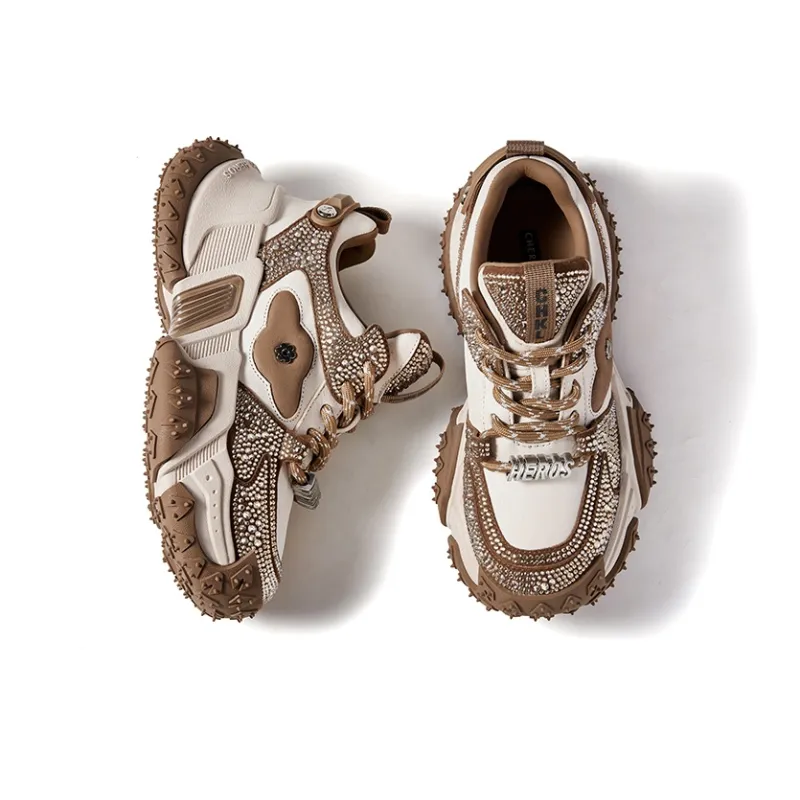 CHERYKALLY Cushioning Anti-Slip And Wear-Resistant Height Increasing Low-Top Chunky Sneakers Women's-13