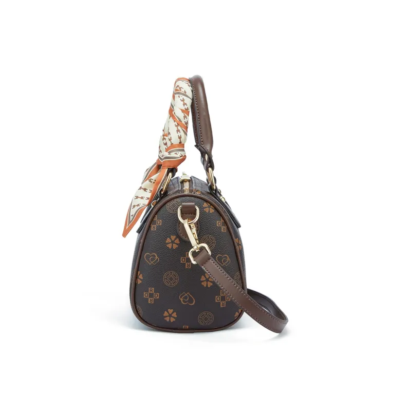 RED DRAGONFLY PVC Mommy And Friend Bag Boston Bag Shoulder Bag Crossbody Bag Handbag Regular Women's Dark Coffee-4