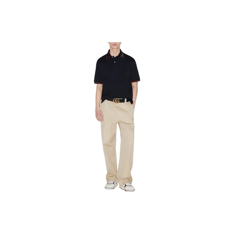 GUCCI Logo Detailed Polo Shirt-2