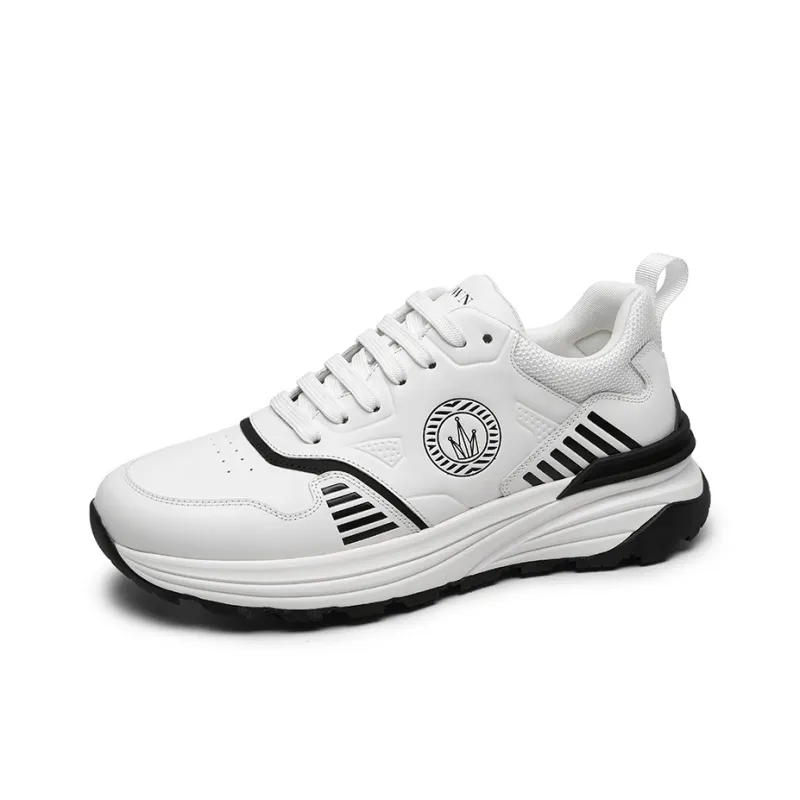 CROWN Low Top Casual Shoes Men's White-1