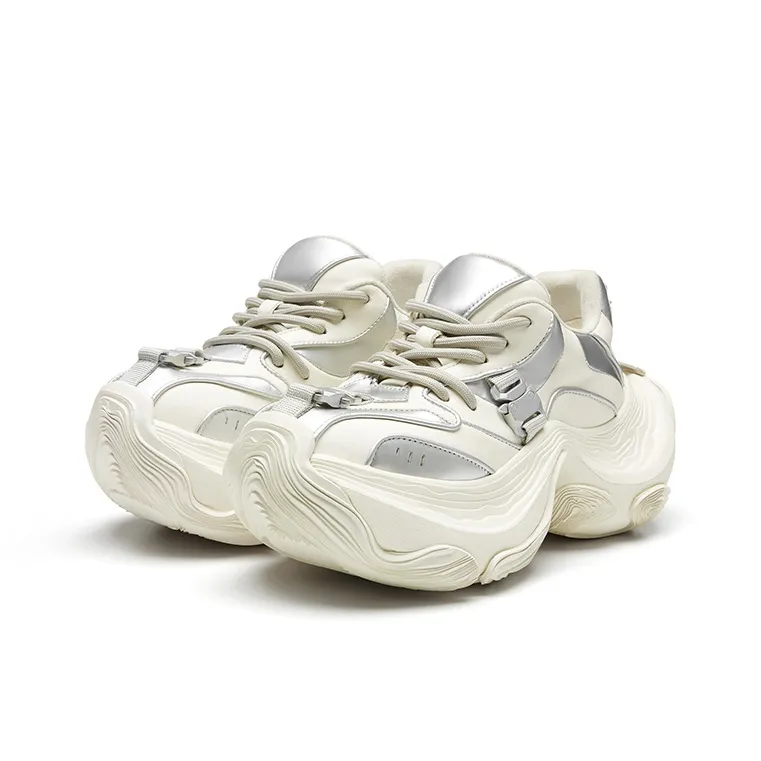 XMZY Dune Series Endless Sand Sea Wear-Resistant Height Increasing Coverage Low-Top Chunky Sneakers Women's-6