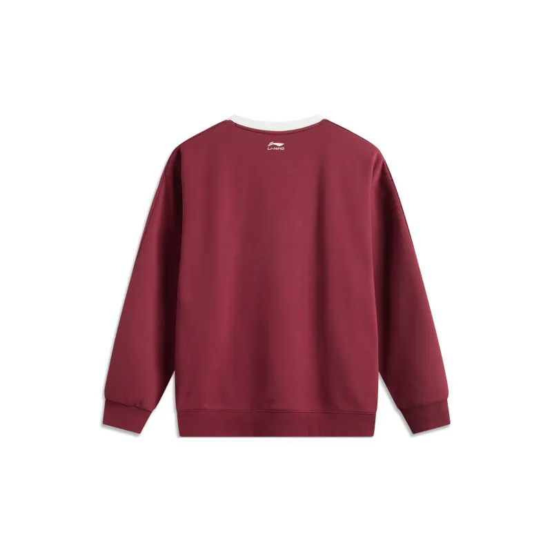 LiNing Sports Life Collection Sweatshirt Unisex Bicycle Red-1