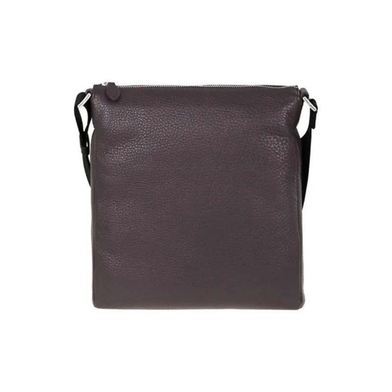 EMPORIO ARMANI Cow Leather Messenger Bag, Crossbody Bag, Shoulder Bag Men's Brown-2