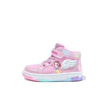 Disney Princess Cushioned Wear Resistant Breathable High Top Kids Lifestyle Shoes Children Aged 3 7 Years Old