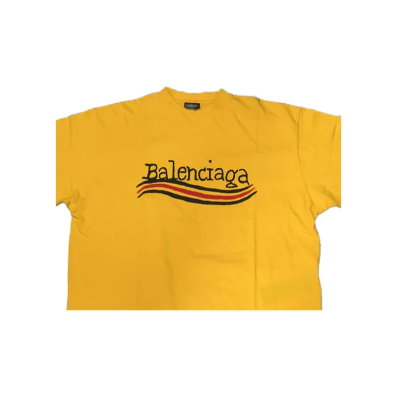 Balenciaga T Shirt Regular Fit Men's Yellow-1