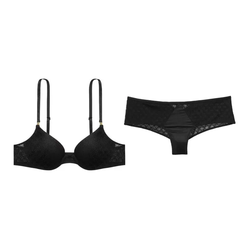Victoria's Secret Underwear Set Women's Black-0