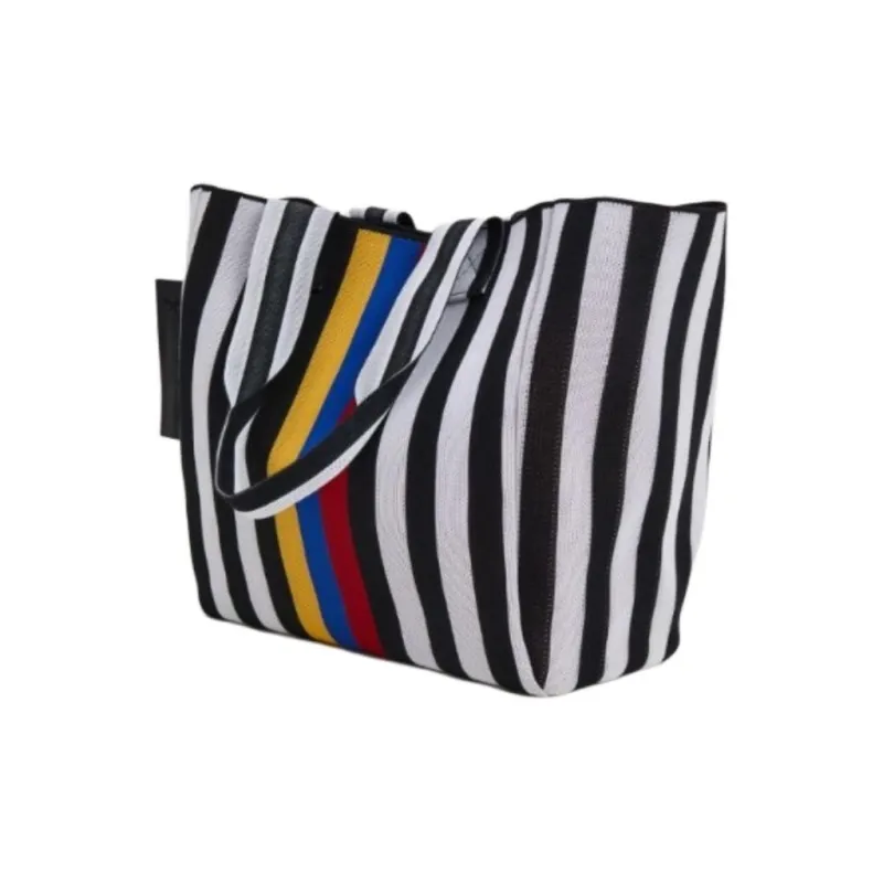 WEEKEND MaxMara Polyester Tote Bag, Shopping Bag, Handbag Women's White & Multicolor-1
