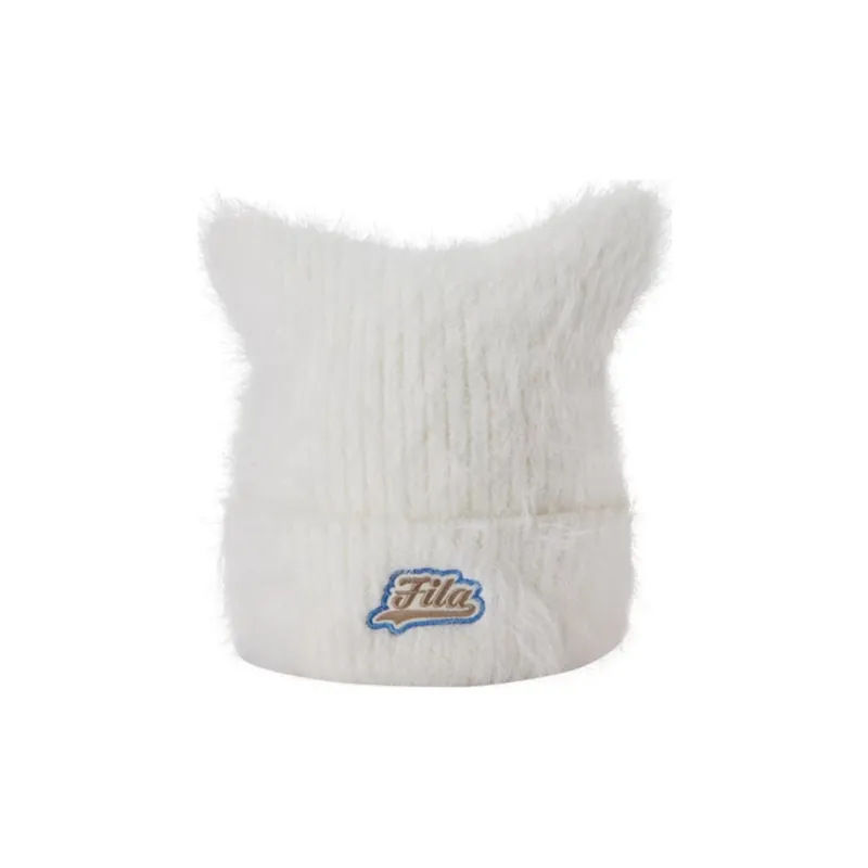 FILA FUSION Acrylic Beanies Women's Marshmallow White-1