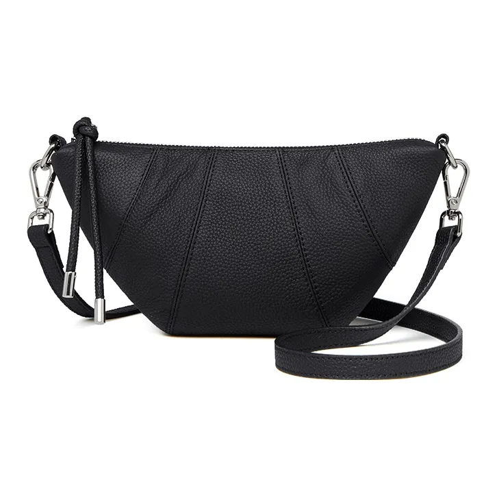 ZOOLER Top Grain Cow Leather Crossbody Bag Regular Women's Elephant Gray/Hepburn Black/Jasper/Milk White-19