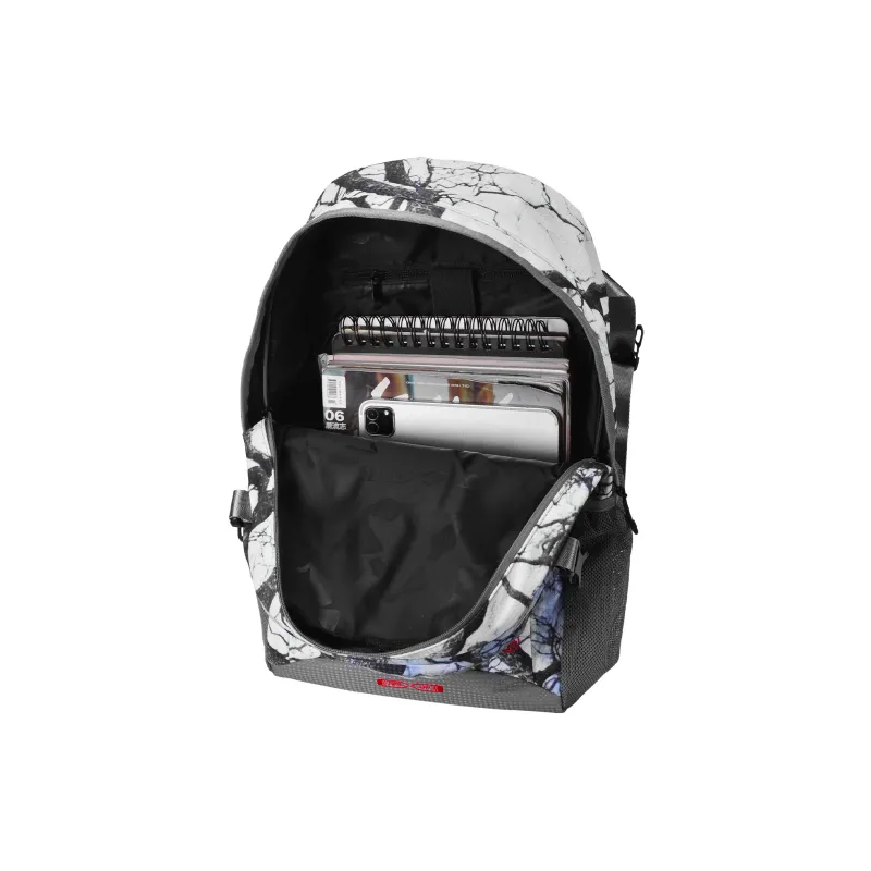 FINITE LOOP Recycled Material Students Backpack Unisex Gray-3