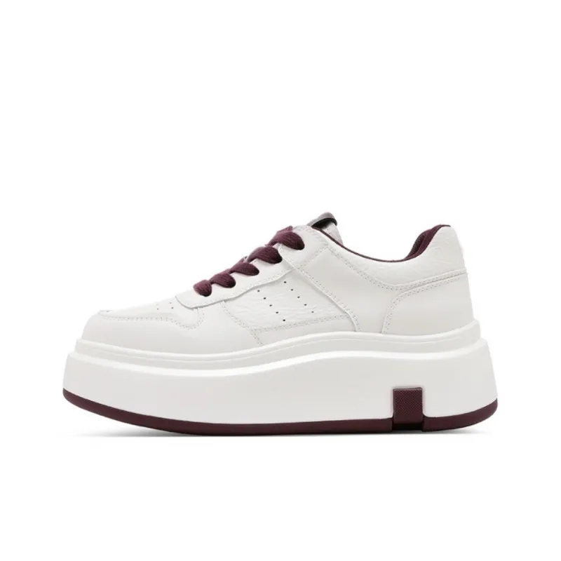CHERRY&KALIKA Anti Slip And Wear Resistant Lightweight Height Increasing Low Top Skateboard Shoes Women's Angora Red-6