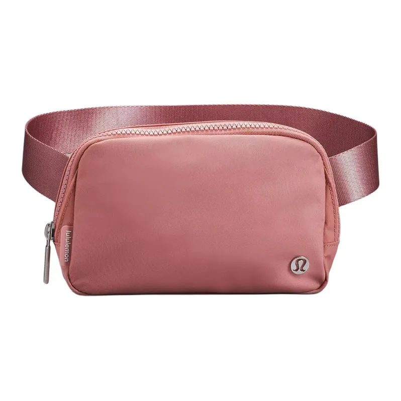 Lululemon Recycled Polyester Spandex One Shoulder Crossbody Fanny Pack Regular Women's Pink Color Pink-2
