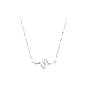 Nine Music S925 Silver Necklaces Women's Rose Gold/White