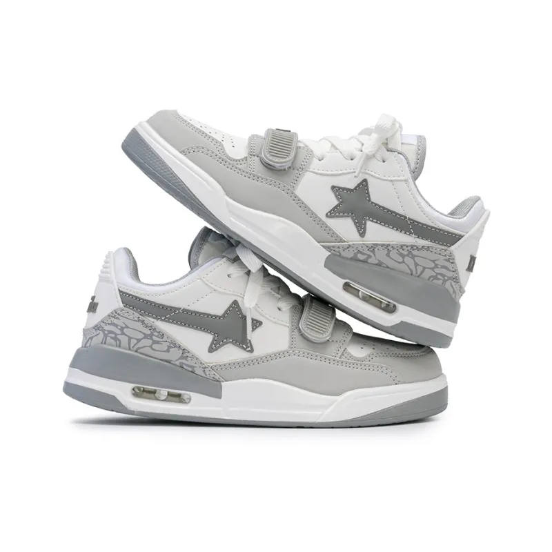 SHUXIAOBEI Slip Resistant, Abrasion Resistant, Balance, Lightweight Low Top Skateboard Shoes Unisex White-48