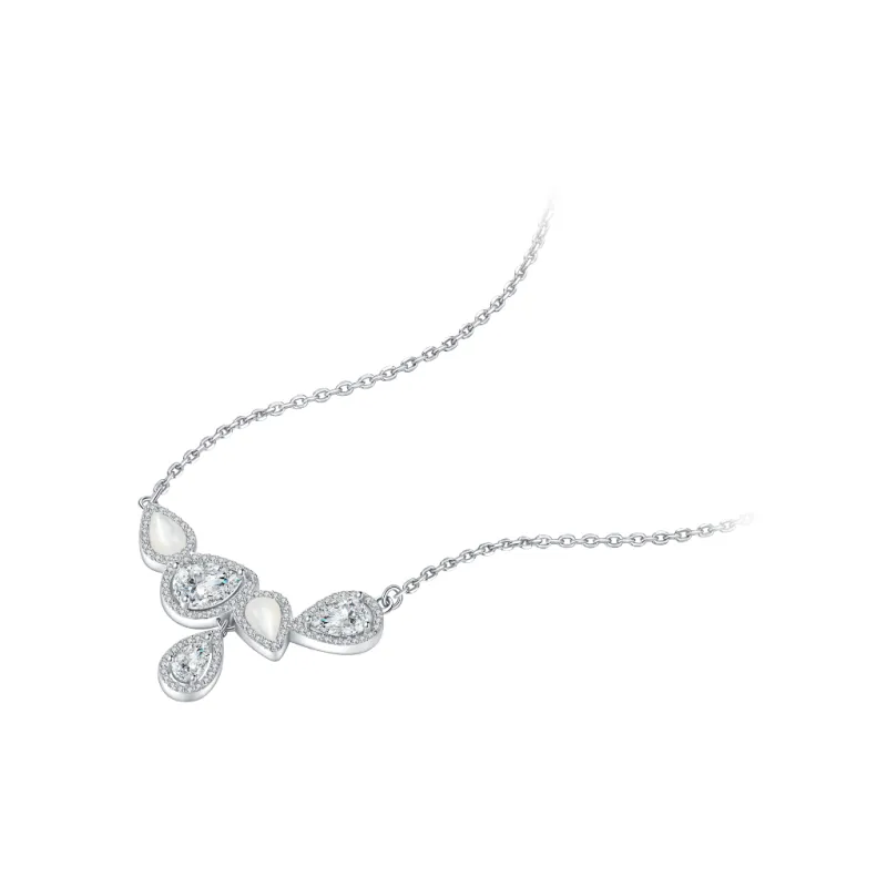 BABYBEI 925 Sterling Silver Mother Of Pearl Necklaces Women's-1