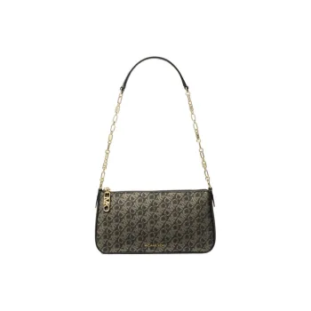 MICHAEL KORS Artificial Leather Crossbody Bag Shoulder Bag Medium Size Women's Black & Gold